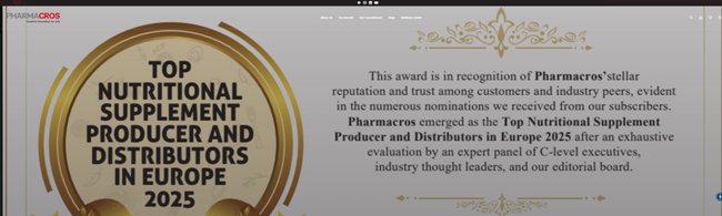 Pharmacros Group recognition